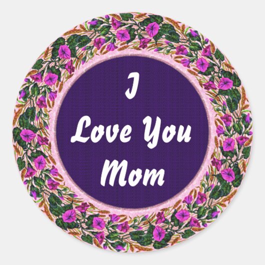Sticker Rond Tu aimes maman (Devant)