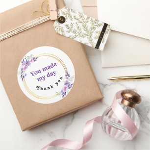 Sticker Rond Tu As Fait Ma Merci De Jour, La Couronne Florale V