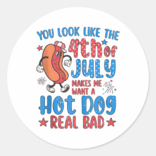 Sticker Rond Tu As L'Air D'Une 4 juillet Chemise Heureuse Indép
