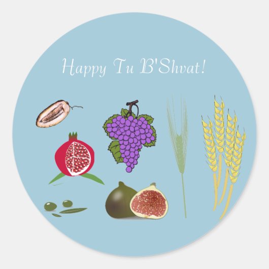 Sticker Rond Tu Bishvat - 7 minutes (Devant)