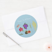 Sticker Rond Tu Bishvat - 7 minutes (Enveloppe)