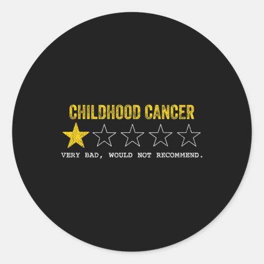 Sticker Rond Tu Chilhood Cancer Awareness Mois Costume Ribbon (Devant)