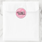 Sticker Rond Tu Es Belle (Sac)