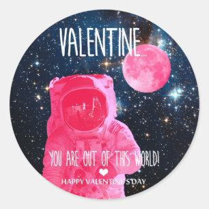 Sticker Rond Tu es hors de ce monde Saint-Valentin