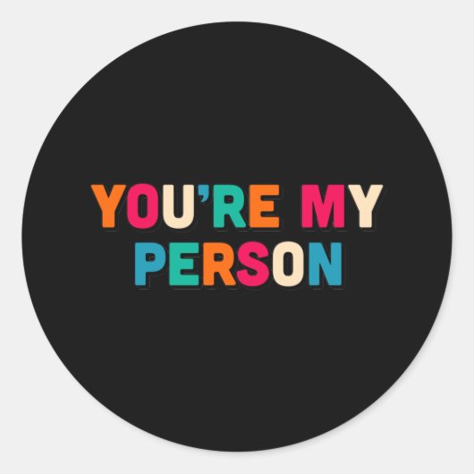 Sticker Rond Tu es mon (Devant)