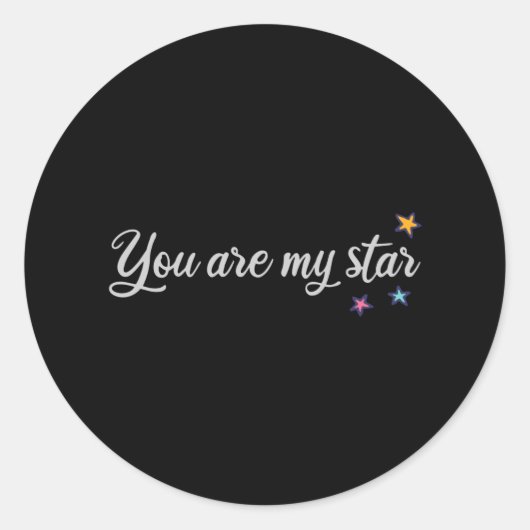 Sticker Rond Tu es mon étoile (Devant)