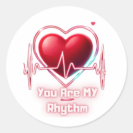 Sticker Rond Tu es mon rythme (Devant)