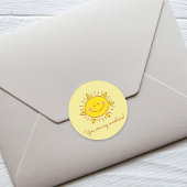 Sticker Rond Tu Es Mon Soleil Joyeux Jour Ensoleillé