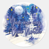 Sticker Rond Tu Es Mon Vrai Nord (Devant)