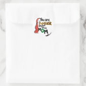 Sticker Rond Tu es plus chaud que ta mère (Sac)