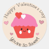 Sticker Rond Tu es si doux Heureuse Sainte-Valentin (Devant)