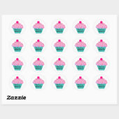 Sticker Rond Tu es tellement gentil ! Pastel Cute Cupcake (Feuille)