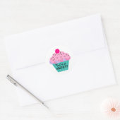 Sticker Rond Tu es tellement gentil ! Pastel Cute Cupcake (Enveloppe)