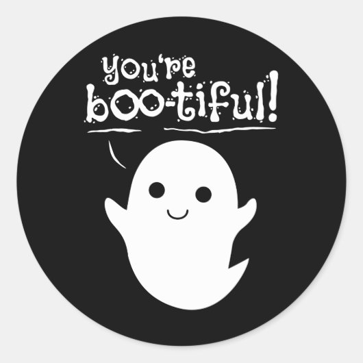 Sticker Rond Tu es un fantôme fou (Devant)