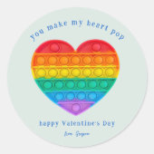 Sticker Rond Tu Fais Mon Coeur Pop | Pop Fidget Valentine (Devant)