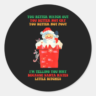 Sticker Rond Tu ferais mieux de faire attention Tu ferais mieux