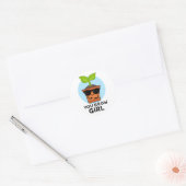 Sticker Rond Tu Grandis Fille Amusante Plante Pun (Enveloppe)
