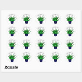 Sticker Rond Tu Grandis Fille | Funny Plante Pun (Feuille)