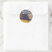 Sticker Rond Tu Les Frappes (Sac)