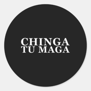 Sticker Rond Tu Maga Anti Trump Mexicaine Mot latin espagnol