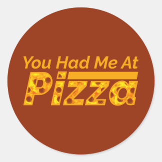 Sticker Rond Tu M'As Eu À Pizza