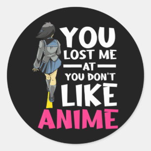 Sticker Rond Tu m'as perdu des vêtements d'animaux, manga cosp