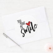 Sticker Rond Tu Me Fais Sourire (Enveloppe)