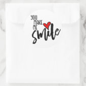 Sticker Rond Tu Me Fais Sourire (Sac)