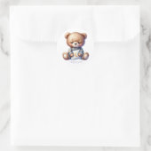 Sticker Rond Tu me manques peluche (Sac)