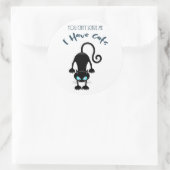 Sticker Rond "Tu ne peux pas me faire peur, j'ai des chats" (Sac)