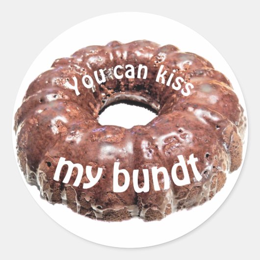 Sticker Rond Tu peux embrasser mon bundt (Devant)