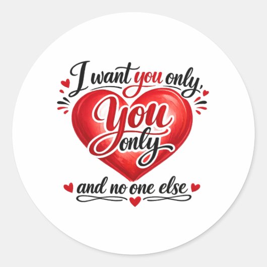 Sticker Rond Tu Seulement ❤️ (Devant)