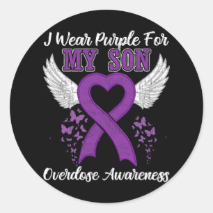Sticker Rond Tu soutien le mois de sensibilisation à l'overdose