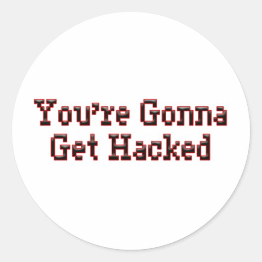 Sticker Rond Tu vas être piraté (Devant)
