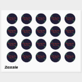 Sticker Rond Tu vas nous manquer Noël social (Feuille)