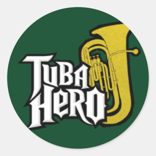 Sticker Rond tuba_hero (Devant)
