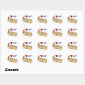 Sticker Rond Tuba Love (Feuille)