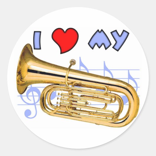 Sticker Rond Tuba Love (Devant)