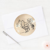 Sticker rond Tuba Sneeze Bordure Classique (Enveloppe)