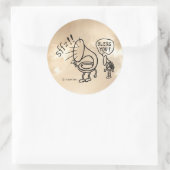 Sticker rond Tuba Sneeze Bordure Classique (Sac)
