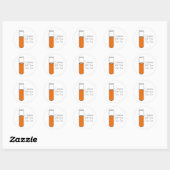Sticker Rond Tube d'essai (Feuille)