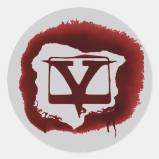 Sticker Rond Tube en V