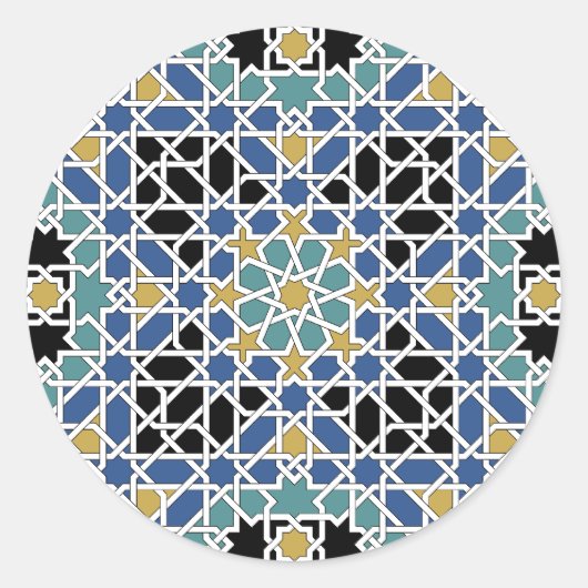 Sticker Rond Tuile mauresque (Devant)