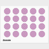 Sticker Rond Tuile motif rose (Feuille)