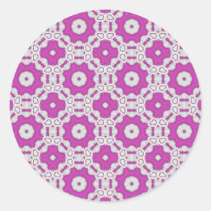 Sticker Rond Tuile motif rose