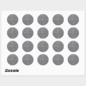 Sticker Rond Tuile portugaise (Feuille)