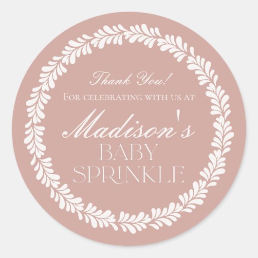 Sticker Rond Tuile Talavera rose Espagne Fiesta Baby Sprinking (Devant)