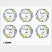 Sticker Rond Tuisserie de mosaique méditerranéenne aux citrons  (Feuille)