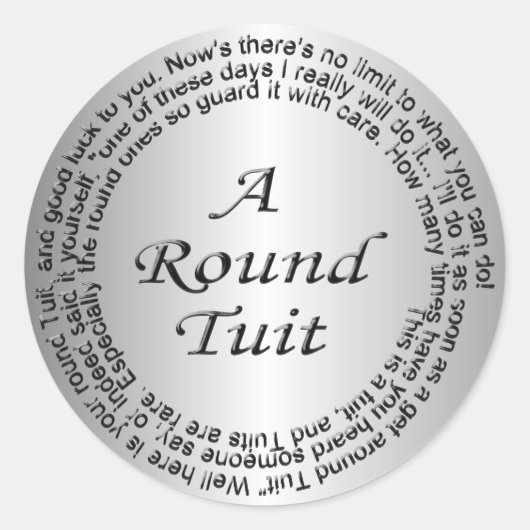 Sticker Rond Tuit ronde en argent (Devant)