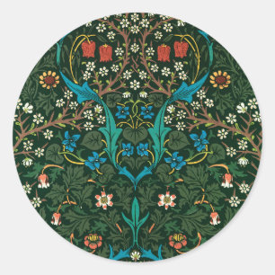 Sticker Rond Tulip, célèbre motif de William Morris, 